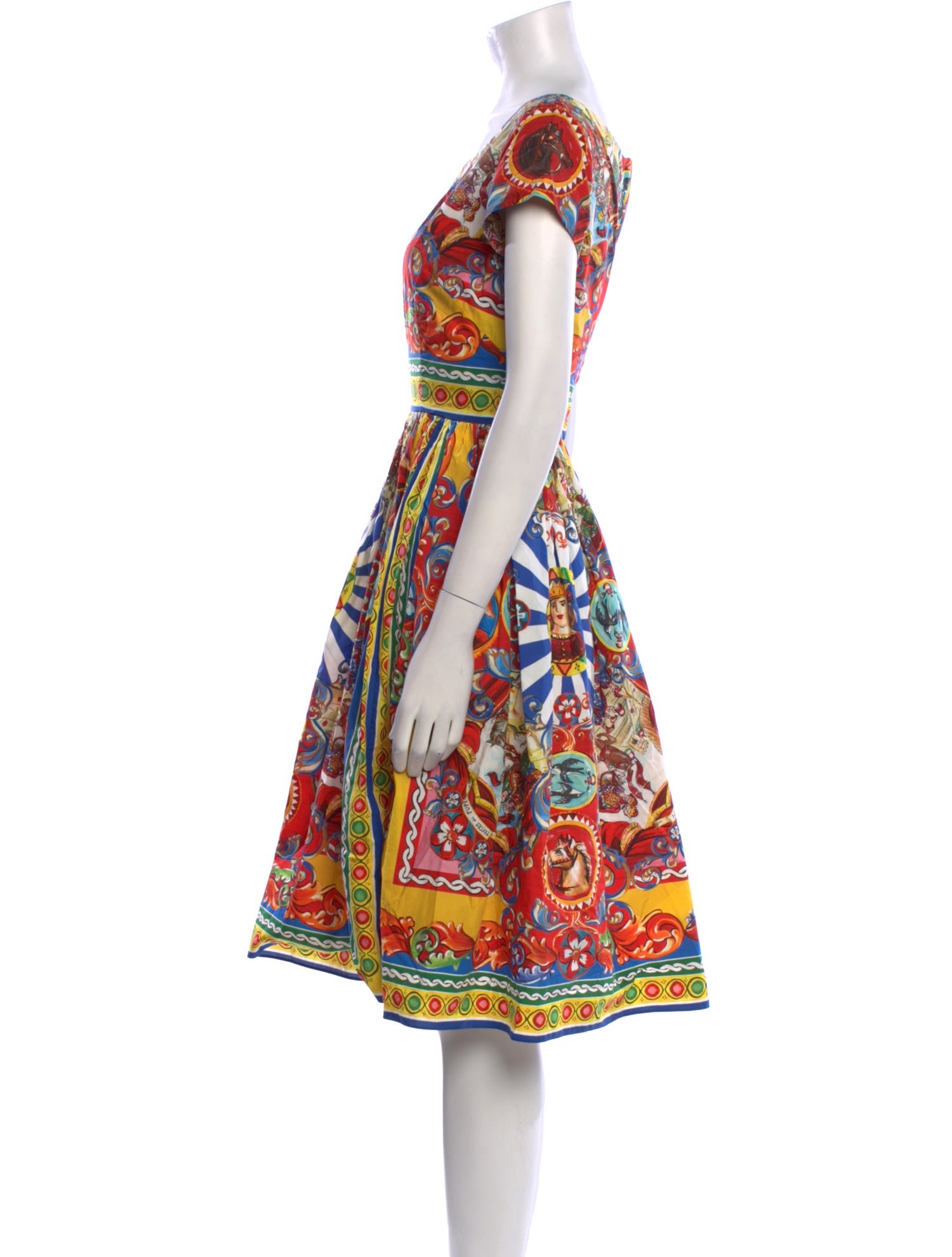 Dolce & Gabbana Printed Knee-Length Dress